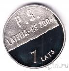Латвия 1 лат 2004 Латвия в ЕС