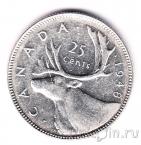 Канада 25 центов 1948