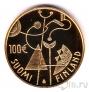 Финляндия 100 евро 2007 90-летие независимости