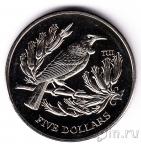 Новая Зеландия 5 долларов 1995 Новозеландский туи