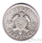 Фиджи 6 пенсов 1936