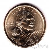 США 1 доллар 2007 Сакагавея (P)
