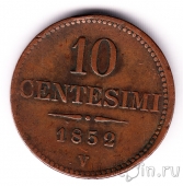Ломбардо-Венецианское королевство 10 чентезимо 1852