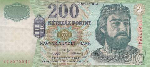 Венгрия 200 форинтов 2001-2007