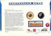 Австралия набор 20 центов и 1 доллар 2013 Первые банкноты