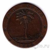 Либерия 2 цента 1862