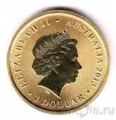 Австралия 1 доллар 2013 Год змеи