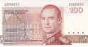 Люксембург 100 франков 1986