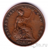 Великобритания 1/2 пенни 1853