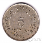 Британское Северное Борнео 5 центов 1941