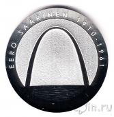 Финляндия 10 евро 2010 100 лет со дня рождения Ээро Сааринена (proof)