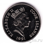 Острова Кука 5 долларов 1991 Горный козел