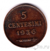 Сан-Марино 5 чентезими 1936