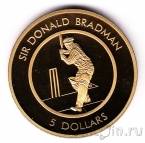 Австралия 5 долларов 1996 Сэр Дональд Брэдман