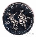 США 1/2 доллара 1996 Женский футбол (proof)