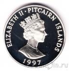 Острова Питкэрн 5 долларов 1997 Королева-матерь