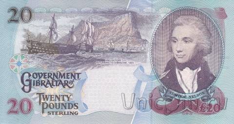Гибралтар 20 фунтов 2006 Адмирал Нельсон
