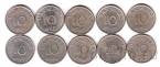 Дания набор 10 монет 10 оре 1948-1957