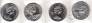 Остров Мэн набор 4 монеты 1 крона 1981 Портреты