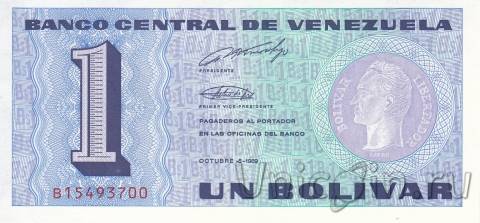 Венесуэла 1 боливар 1989