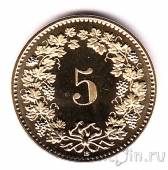 Швейцария 5 раппенов 2017