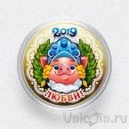 Сувенирная монета - Россия 10 рублей - Год свиньи 2019 (2)