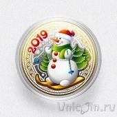 Сувенирная монета - Россия 10 рублей - Год свиньи 2019 (11)