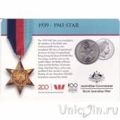Австралия 20 центов 2017 Звезда 1939-1945