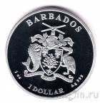 Барбадос 1 доллар 2018 Морской конек