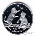 Остров Мэн 1 крона 2004 Тонкинские кошки (серебро)