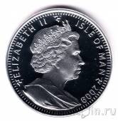 Остров Мэн 1 крона 2009 Кошки Шиншиллы (серебро)