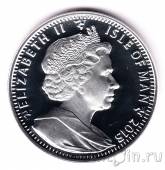 Остров Мэн 1 крона 2015 Кошка Селкирк рекс (серебро)