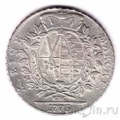 Саксония 1 талер 1773