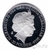 Гибралтар 20 фунтов 2016 Мореплаватели (1939-1945)