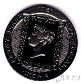 Остров Мэн 1 крона 2015 Чёрный пенни (серебро)