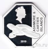 Острова Ашмор и Картье 5 долларов 2019 Черепаха и крокодил