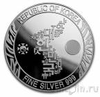 Республика Корея 1 унция серебра  2018 Тигр
