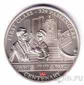 Острова Кука 1 доллар 2012 Титаник. Первый класс