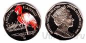 Британские Виргинские острова 1 доллар 2019 Красный фламинго