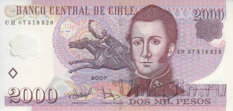Чили 2000 песо 2007
