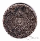 Германская Империя 1/2 марки 1906 (J)