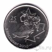 Канада 25 центов 2008 Олимпиада в Ванкувере (Бобслей)