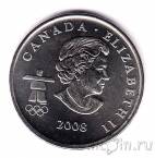 Канада 25 центов 2008 Олимпиада в Ванкувере (Бобслей)