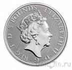 Великобритания 5 фунтов 2019 Йель Бофорта (2 унции серебра)
