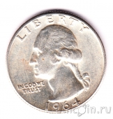 США 25 центов 1964