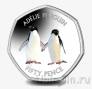 Британские Антарктические территории 50 пенсов 2019 Пингвин Адели