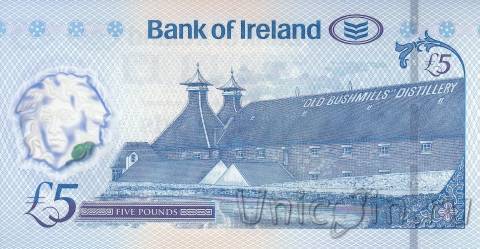Ирландия (Банк Ирландии) 5 фунтов 2017 (2019)