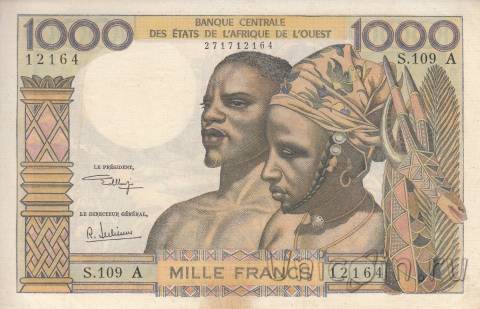 Кот-д Ивуар 1000 франков 1959-1980