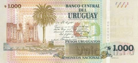 Уругвай 1000 песо 2015