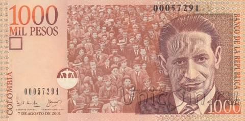 Колумбия 1000 песо 2001
